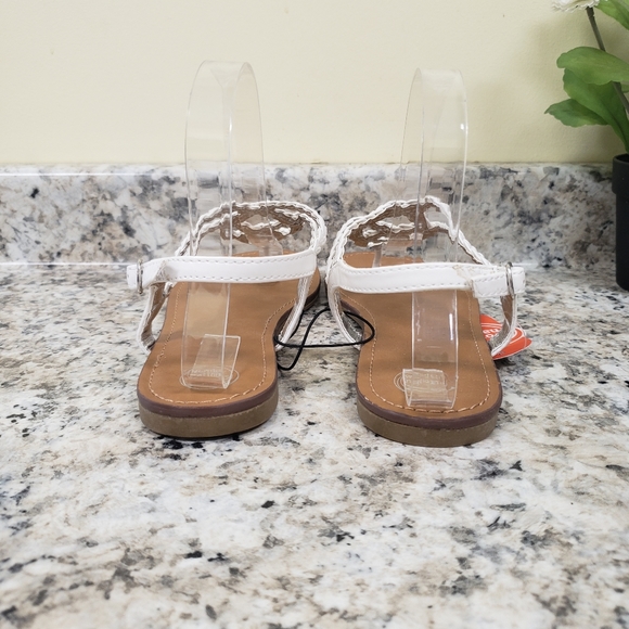 NWT Wonder Nation Criss-Cross Braided Sandals Girl's Shoes - Picture 3 of 7